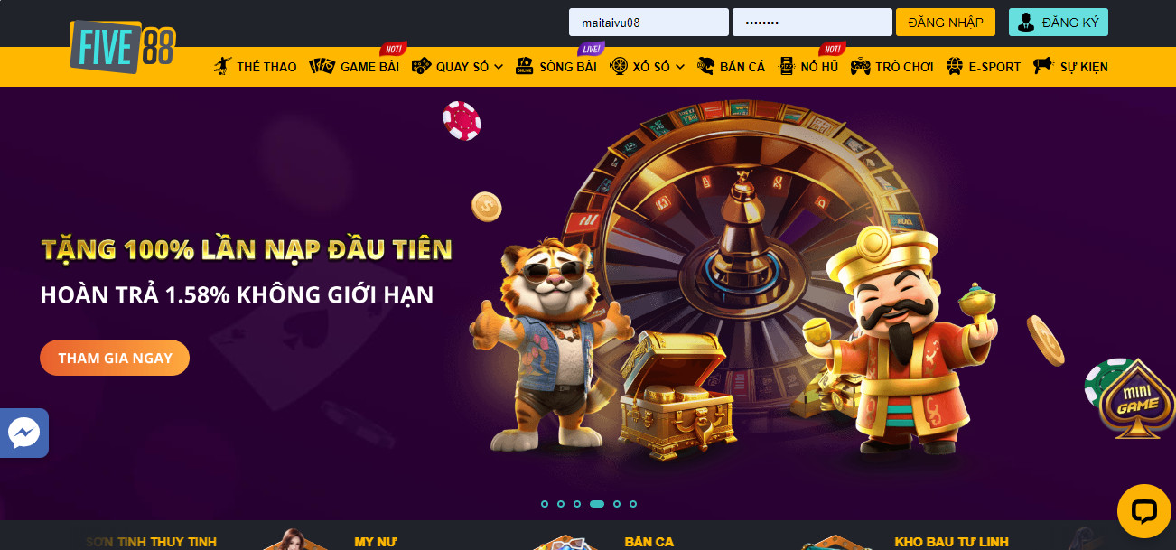 So sánh game Sunwin với Five88 về kho game cá cược